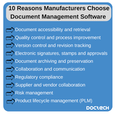 document control software for manufacturing